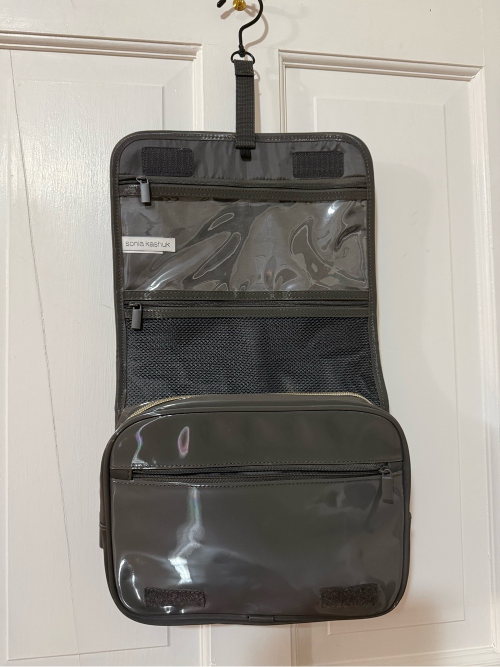 Sonia Kashuk Gray Patent Hanging Travel Case